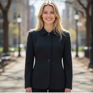 Jones NY Black Wool Blend Blazer/Jacket size 6